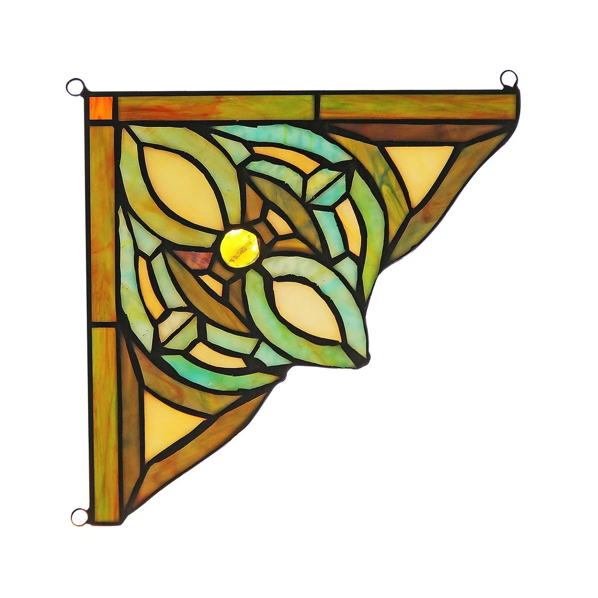 Chloe Lighting CH3P111GV08-CGP Kylen Victorian Tiffany-Glass Window Panel 8`` Wide