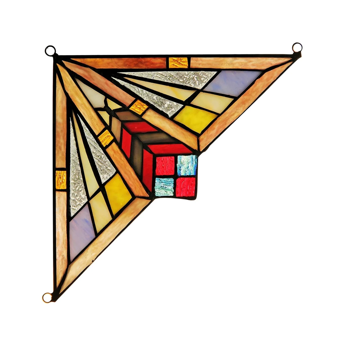 Chloe Lighting CH3P116PM08-CGP Ciena Mission Tiffany-Glass Window Panel 8`` Wide