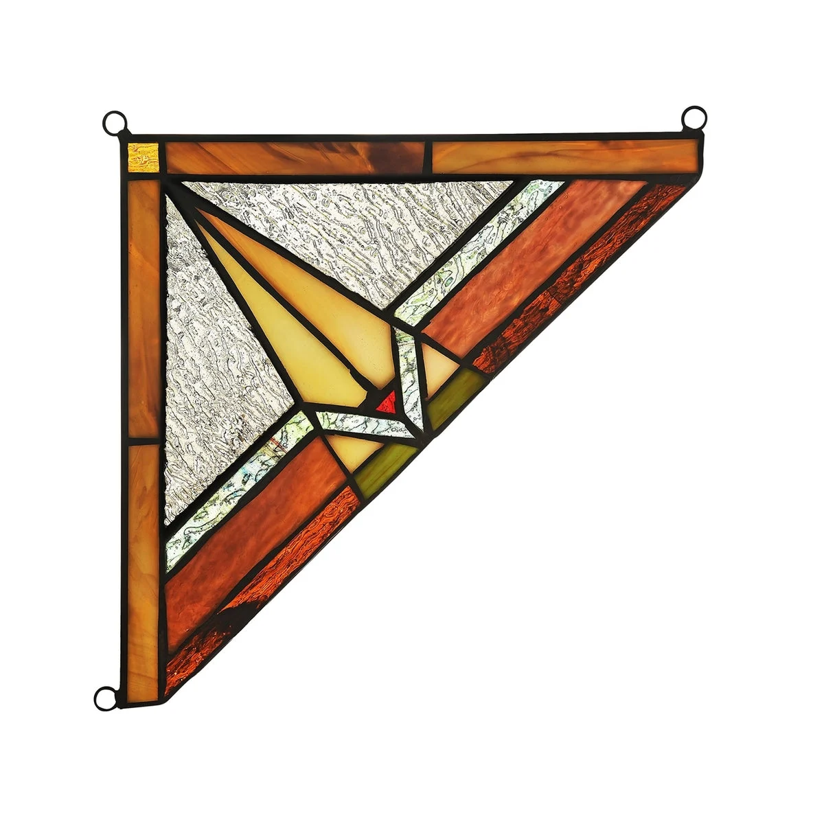 Chloe Lighting CH3P430AM08-CGP Desmund Mission Tiffany-Glass Window Panel 8`` Wide
