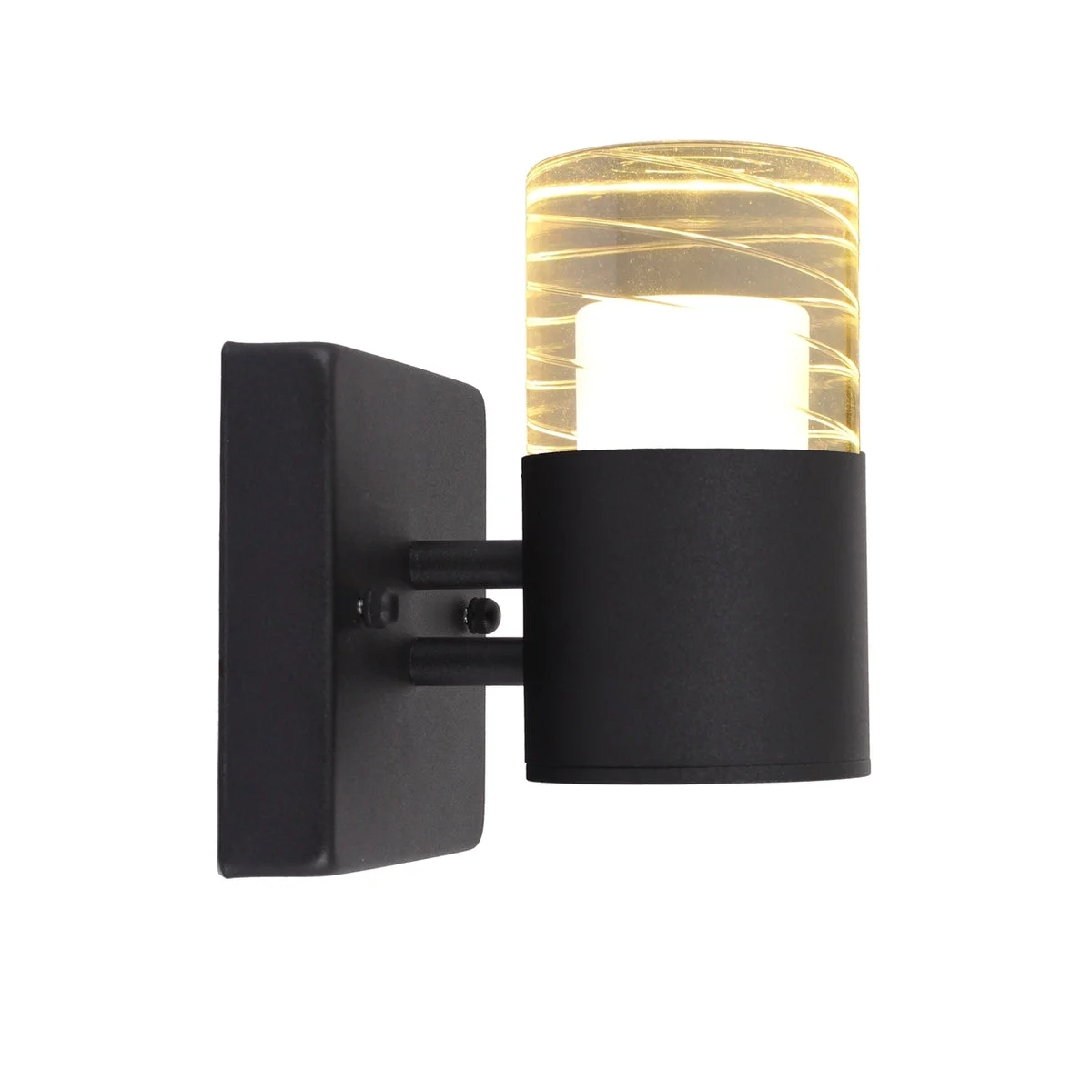 Chloe Lighting CH7Q001BK07-LW1 Aalok 1 Light Led In/out Door Wall Sconce 3000k Warm White 7`` Tall