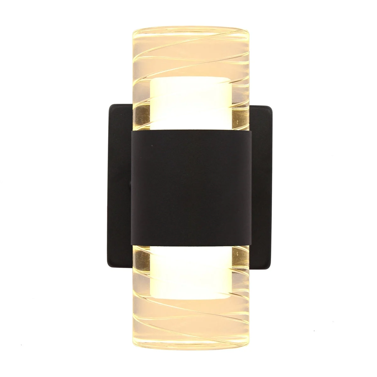Chloe Lighting CH7Q001BK10-LW2 Aalok 2 Light Led In/out Door Wall Sconce 3000k Warm White 10" Tall
