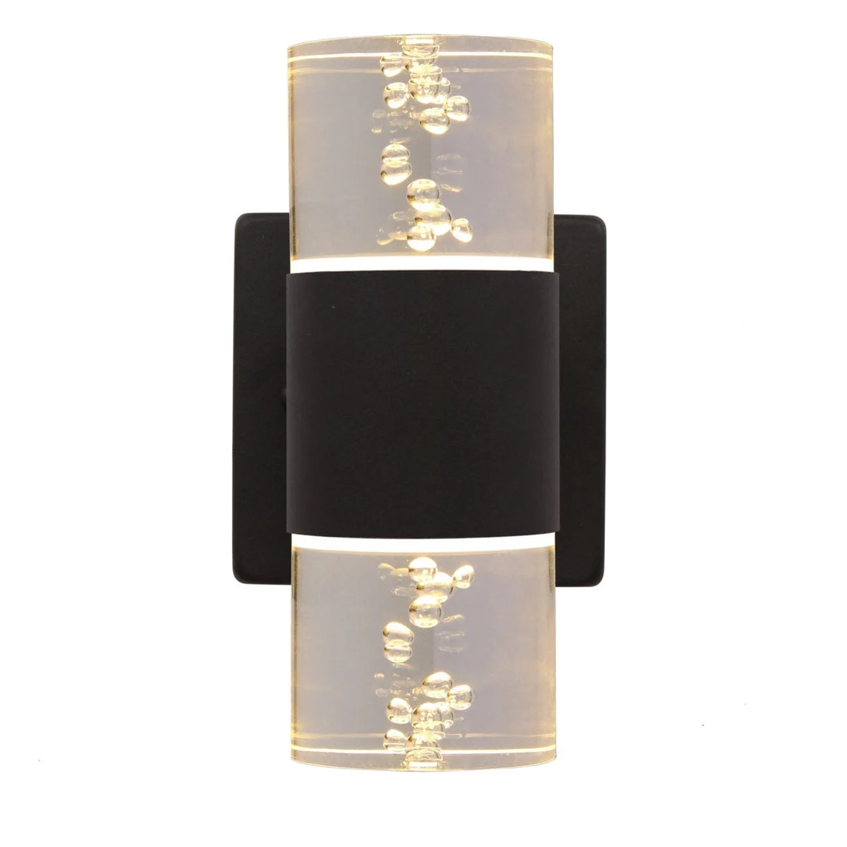 Chloe Lighting CH7Q032BK10-LW2 Ambert 2 Light Led In/out Door Wall Sconce 3000k Warm White 10"Tall