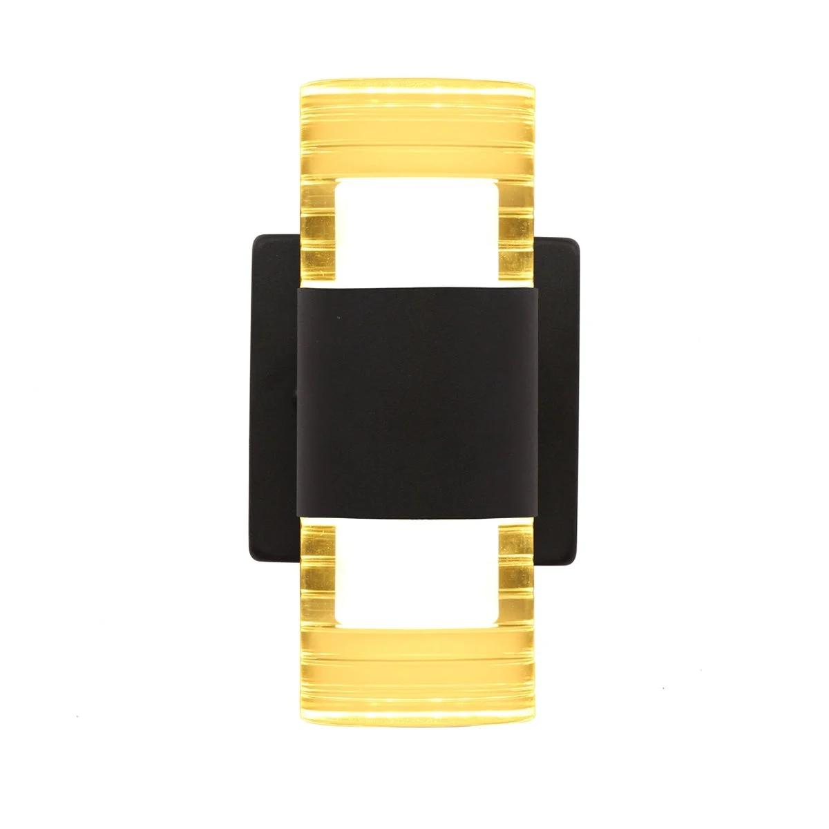 Chloe Lighting CH7Q037BK10-LW2 Anwar 2 Light Led In/out Door Wall Sconce 3000k Warm White 10`` Tall
