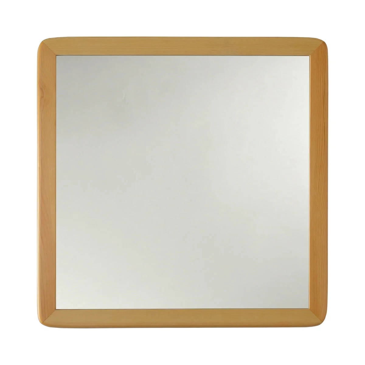 Chloe`s Reflection Maple Finish Square Framed Wall Mirror 21`` Height