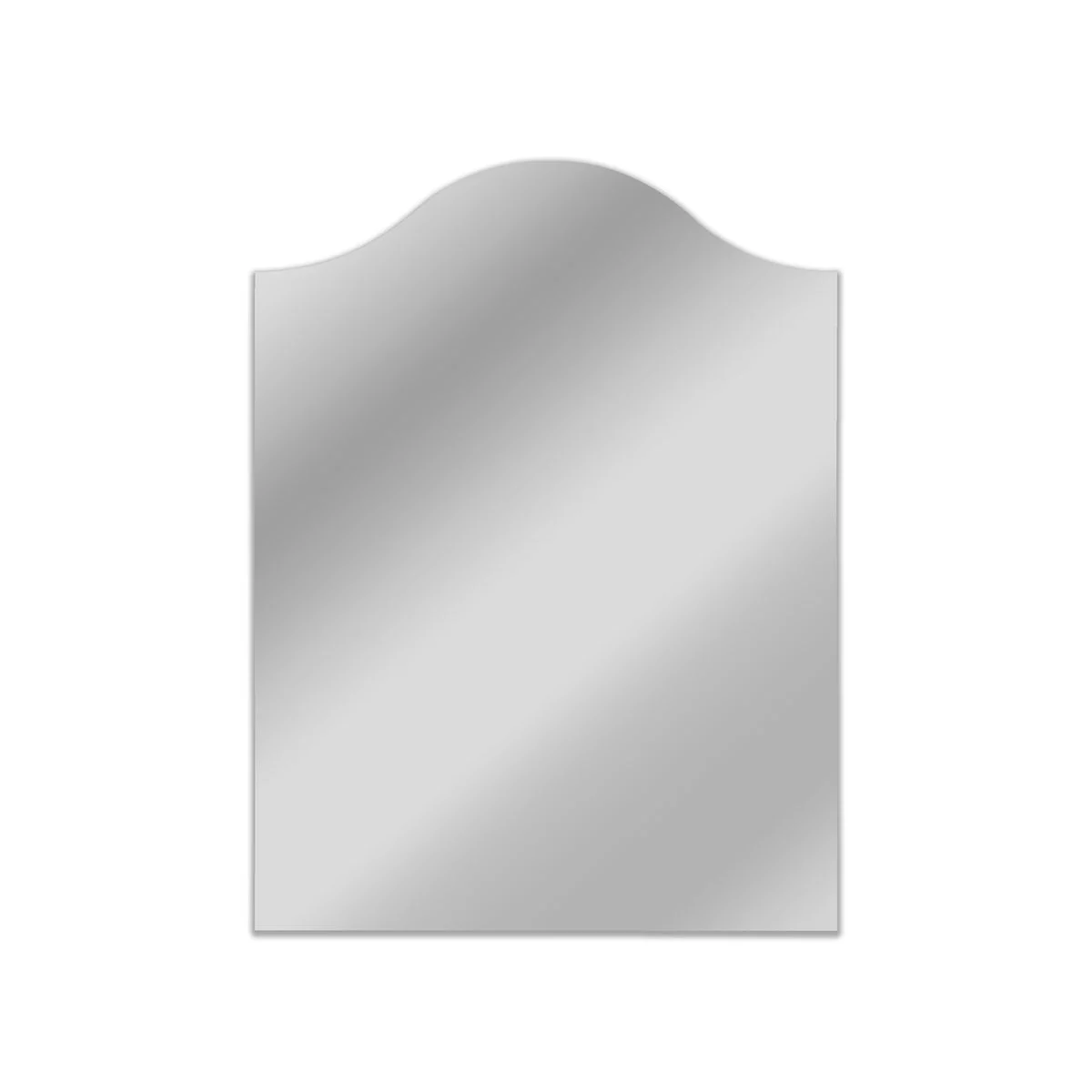 Chloe`s Reflection CH7M002SV32-VRT Vertical/Horizontal Hanging Arched-Shaped Frameless Wall Mirror 32`` Height