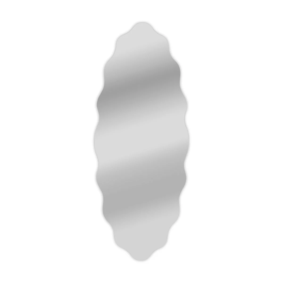Chloe`s Reflection CH7M010SV49-VOV Vertical/Horizontal Hanging Oval Shaped Frameless Wall Mirror 49`` Height