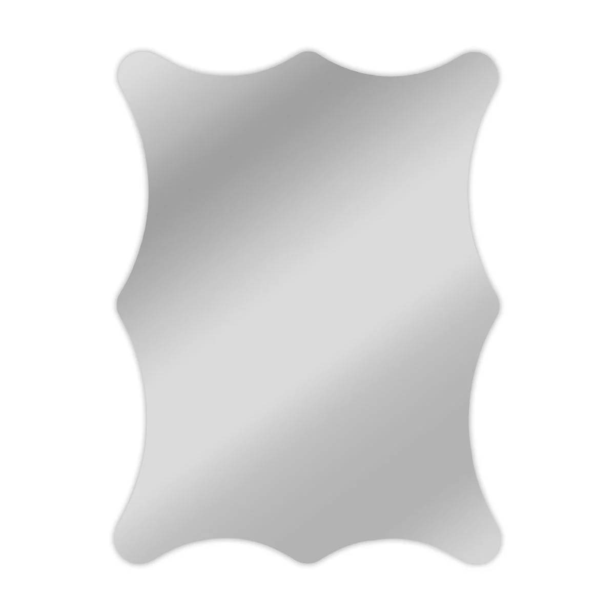 Chloe`s Reflection CH7M011SV32-VRT Vertical/Horizontal Hanging Rectangle Shaped Frameless Wall Mirror 32`` Height