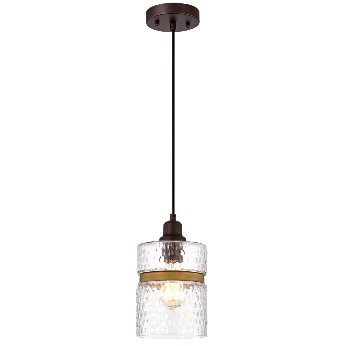 Chloe Lighting CH2D806RB06-DP1 Brielle Transitional 1 Light Oil Rubbed Bronze Mini Pendant Ceiling Fixture 6`` Wide