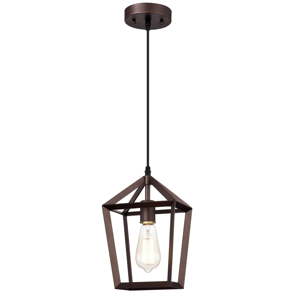 Chloe Lighting CH2D811RB07-DP1 Ironclad Industrial 1 Light Oil Rubbed Bronze Mini Pendant Ceiling Fixture 7`` Wide