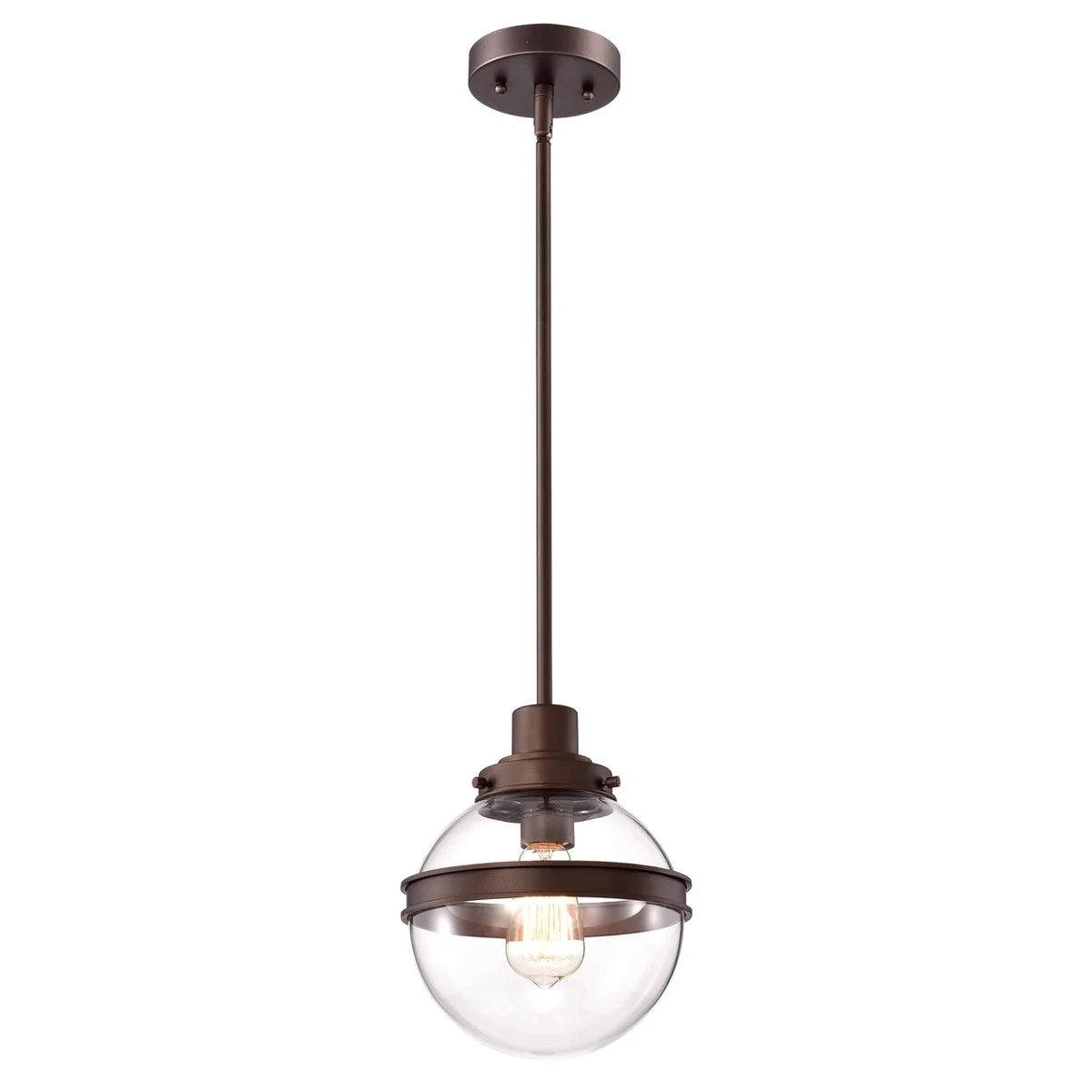 Chloe Lighting CH2D828RB09-DP1 Roan Transitional 1 Light Oil Rubbed Bronze Mini Pendant Ceiling Fixture 9`` Wide