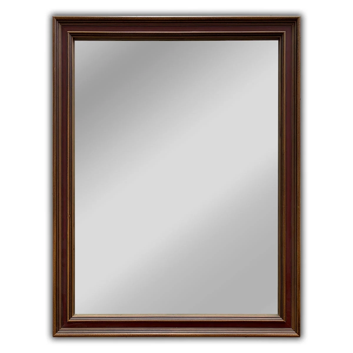Chloe`s Reflection CH8M834BG35-VRT Vertical Hanging Wood Black/golden Finish Rectangle Framed Wall Mirror 35" Height