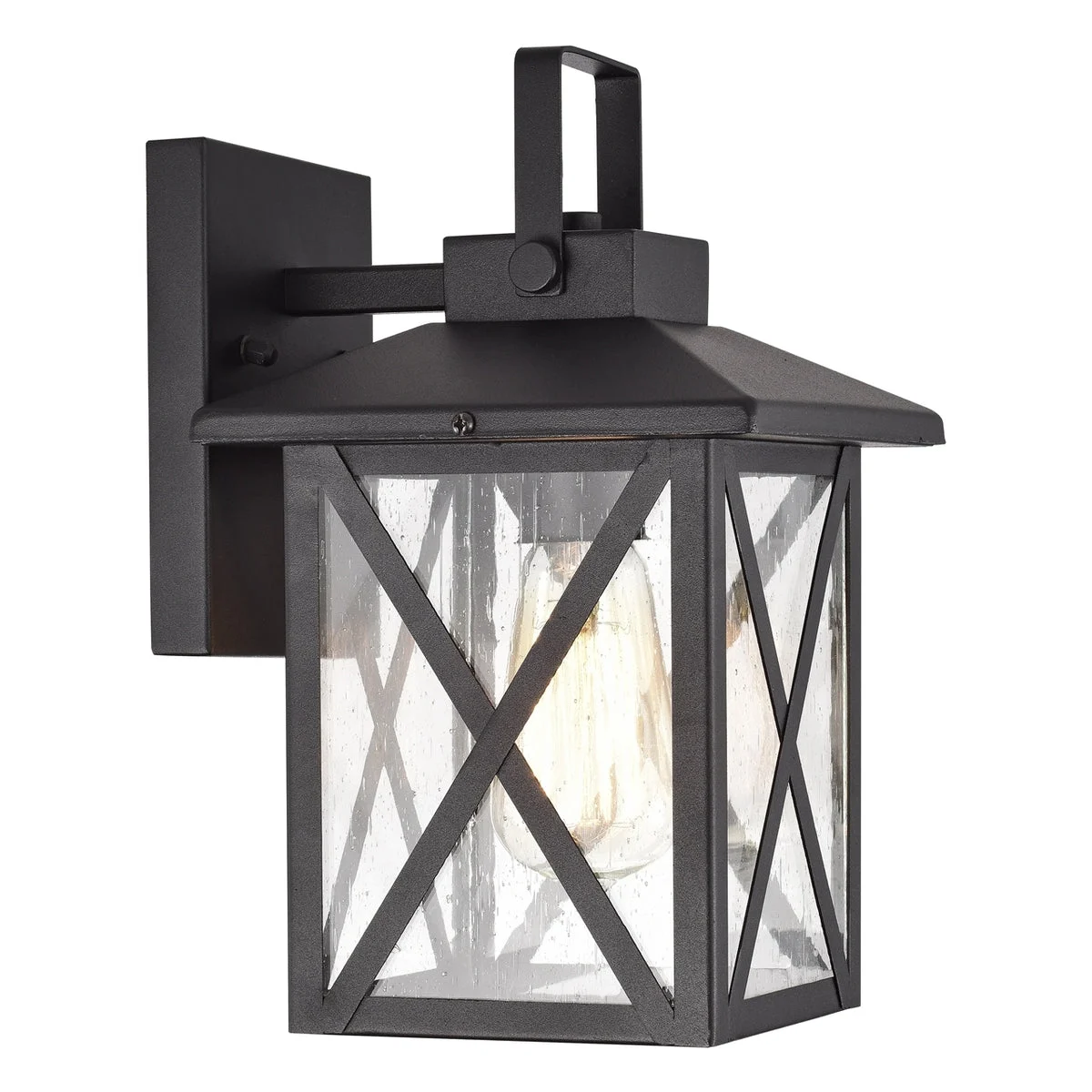 Chloe Lighting CH2S210BK11-OD1 LAWRENCE Transitional 1 Light Textured Black Outdoor Wall Sconce 11`` Height