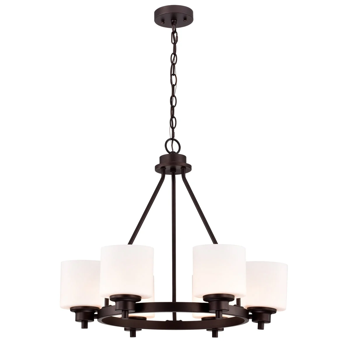 Chloe Lighting CH21036RB24-UC6 SOLBI Contemporary 6 Light Chrome Large Chandelier Ceiling Fixture 24`` Wide
