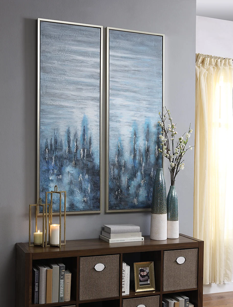 IMAX Worldwide Home Roxanna Framed Oil Painting , Set of 2