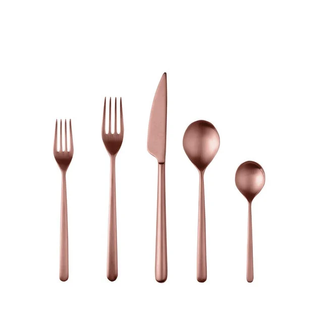 Linea Ice Bronzo Five-Piece Flatware Place Setting