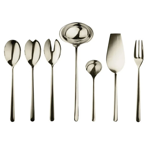 Linea Champagne Seven-Piece Serving Set