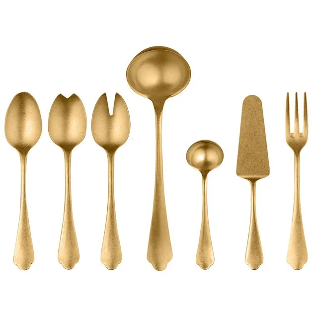 Dolce Vita Pewter Oro Seven-Piece Serving Set