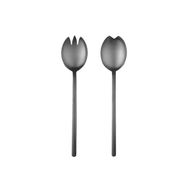Due Ice Oro Nero Two-Piece Salad Server Set