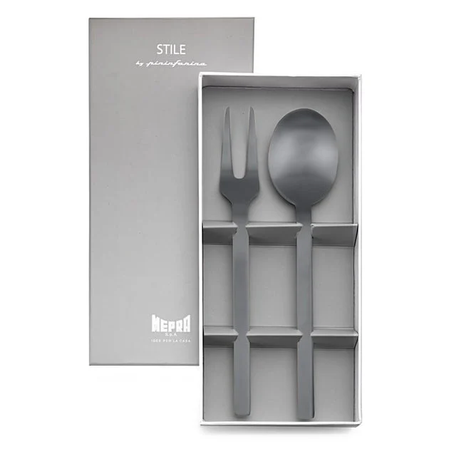 Stile Ice Oro Nero Two-Piece Serving Set in Gift Box