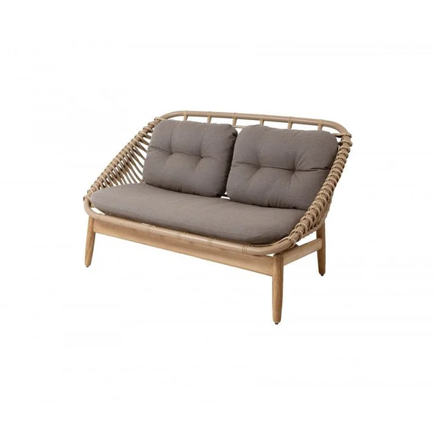 Strington Two-Seater Sofa with Teak Frame