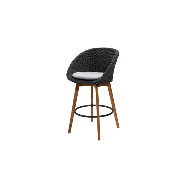 Peacock Bar Chair with Teak Legs
