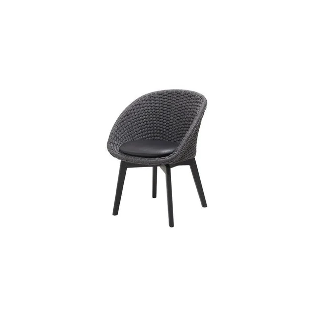 Peacock Indoor Chair with Black Teak Legs
