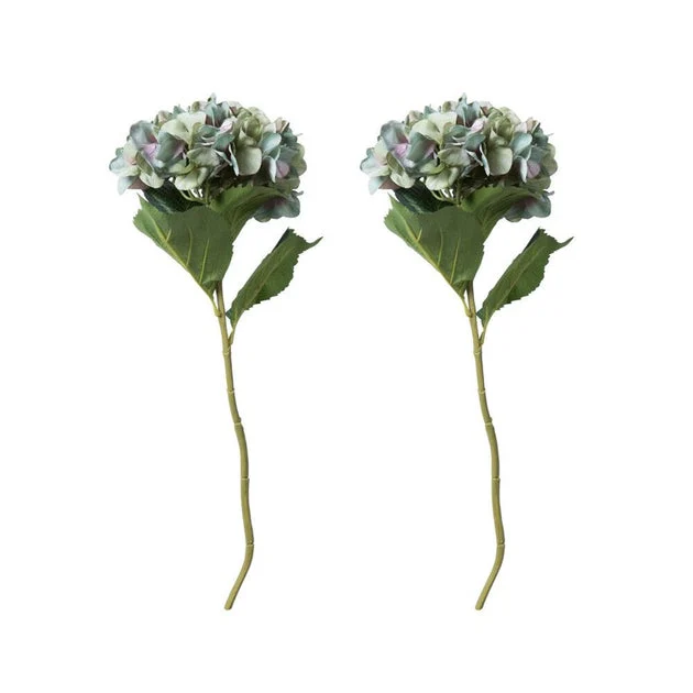 33" Seafoam-Lavender Hydrangea Sprays 2-Pack