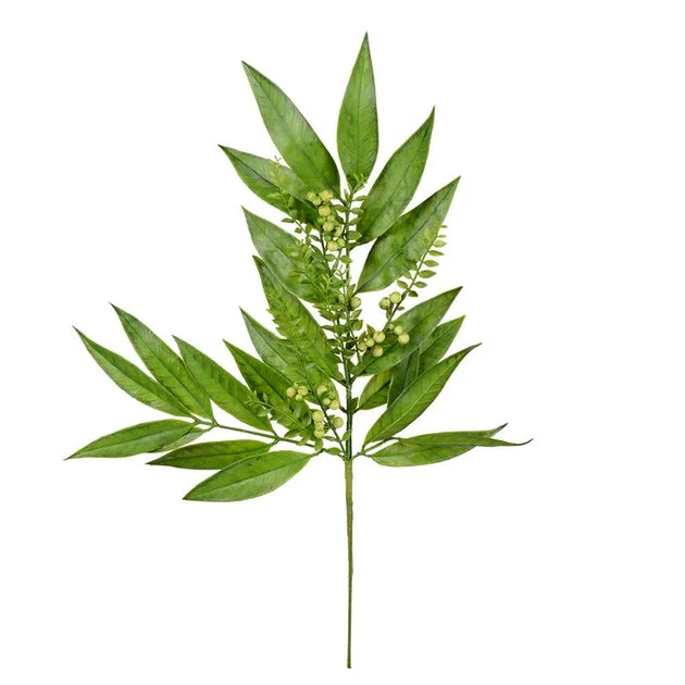 23" Artificial Green Willow White Berries Sprays 3-Pack