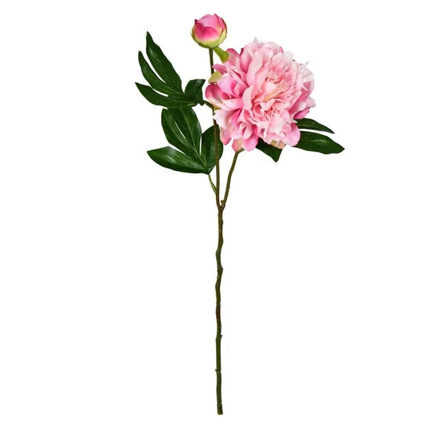 16" Artificial Light Pink Peony Sprays 6-Pack