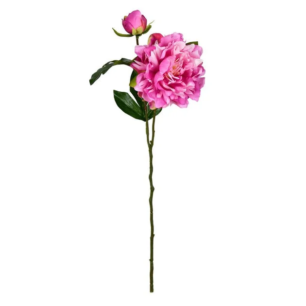 16" Artificial Fuchsia Peony Sprays 6-Pack