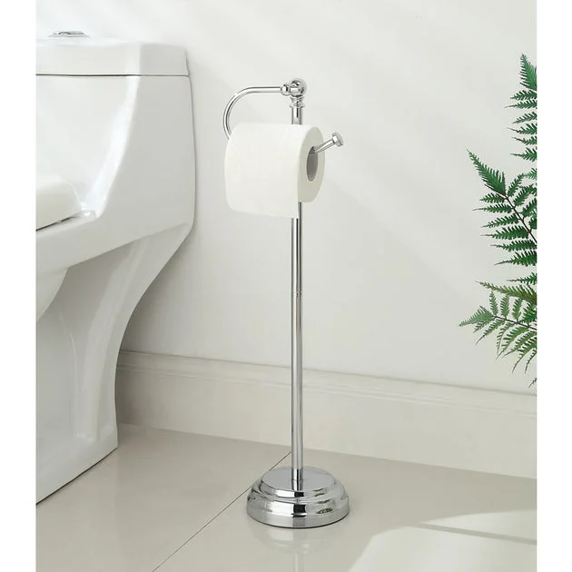 Classic Freestanding Toilet Paper Holder - Chrome