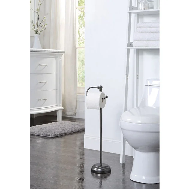 Classic Freestanding Toilet Paper Holder - Black Nickel