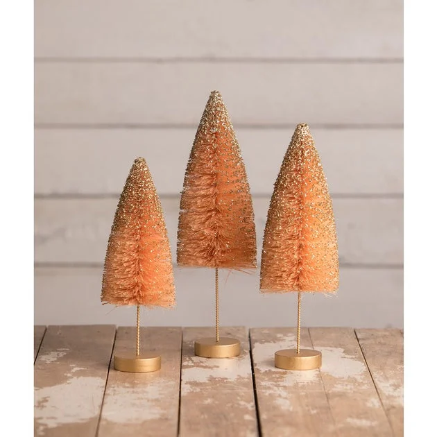 One In A Melon Fall Bottle Brush Trees Set of 3