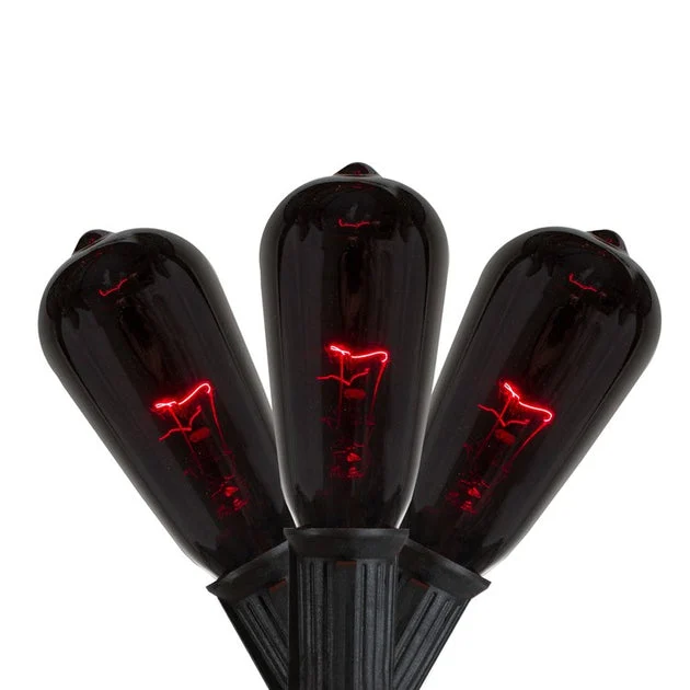 10-Count Purple Edison E17 Halloween Light Set with 9' Black Wire