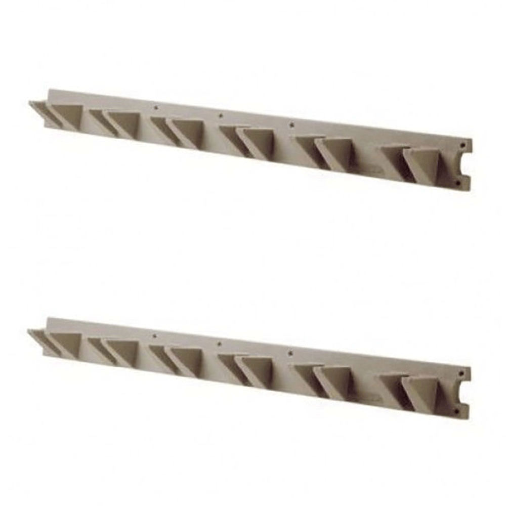 Suncast 4 Foot Wall Mount Long Handled Garden Tool Hanger Organizer (2 pack)