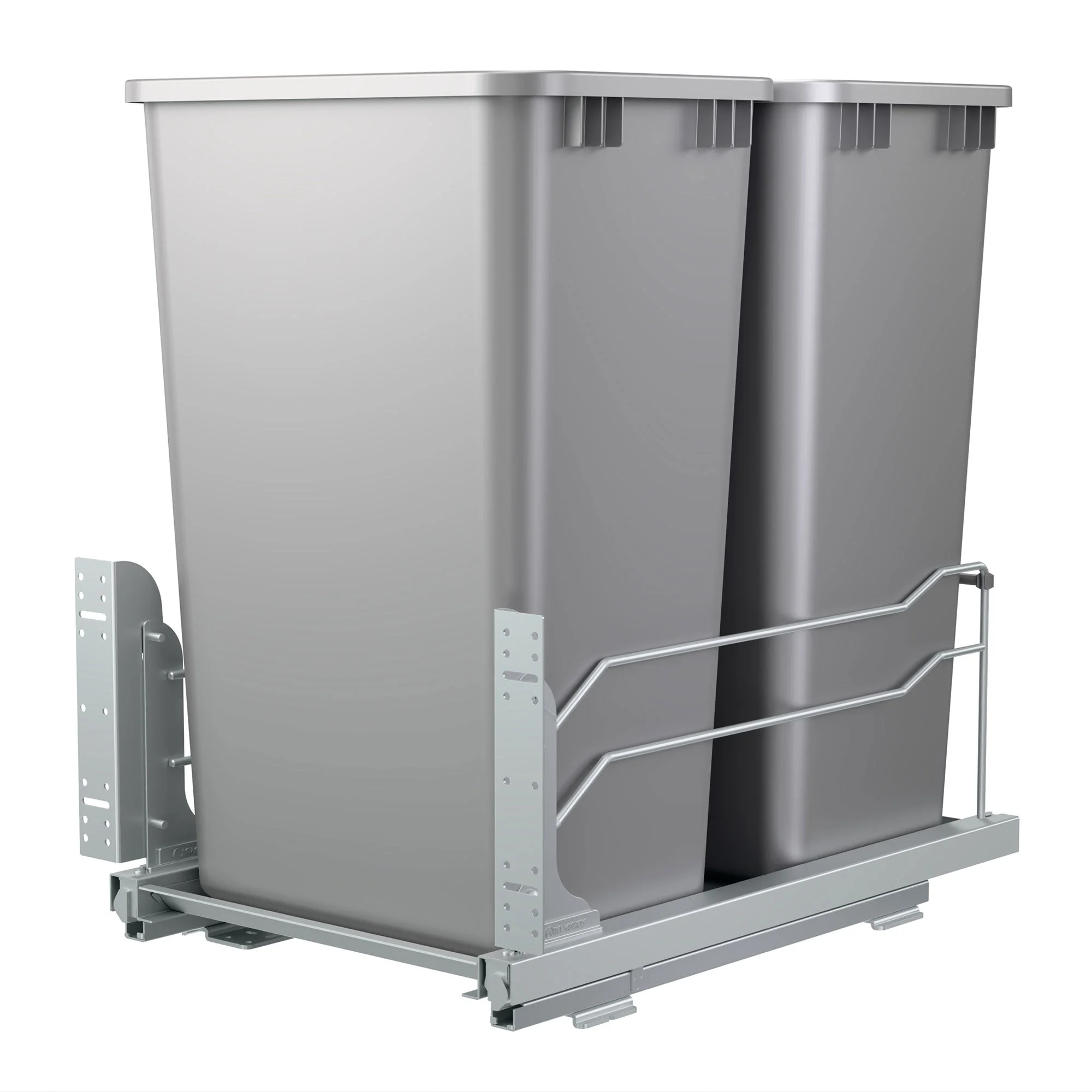Rev-A-Shelf Double Pullout Trash 50 qt. with Soft-close, 53WC-2150SCDM-217