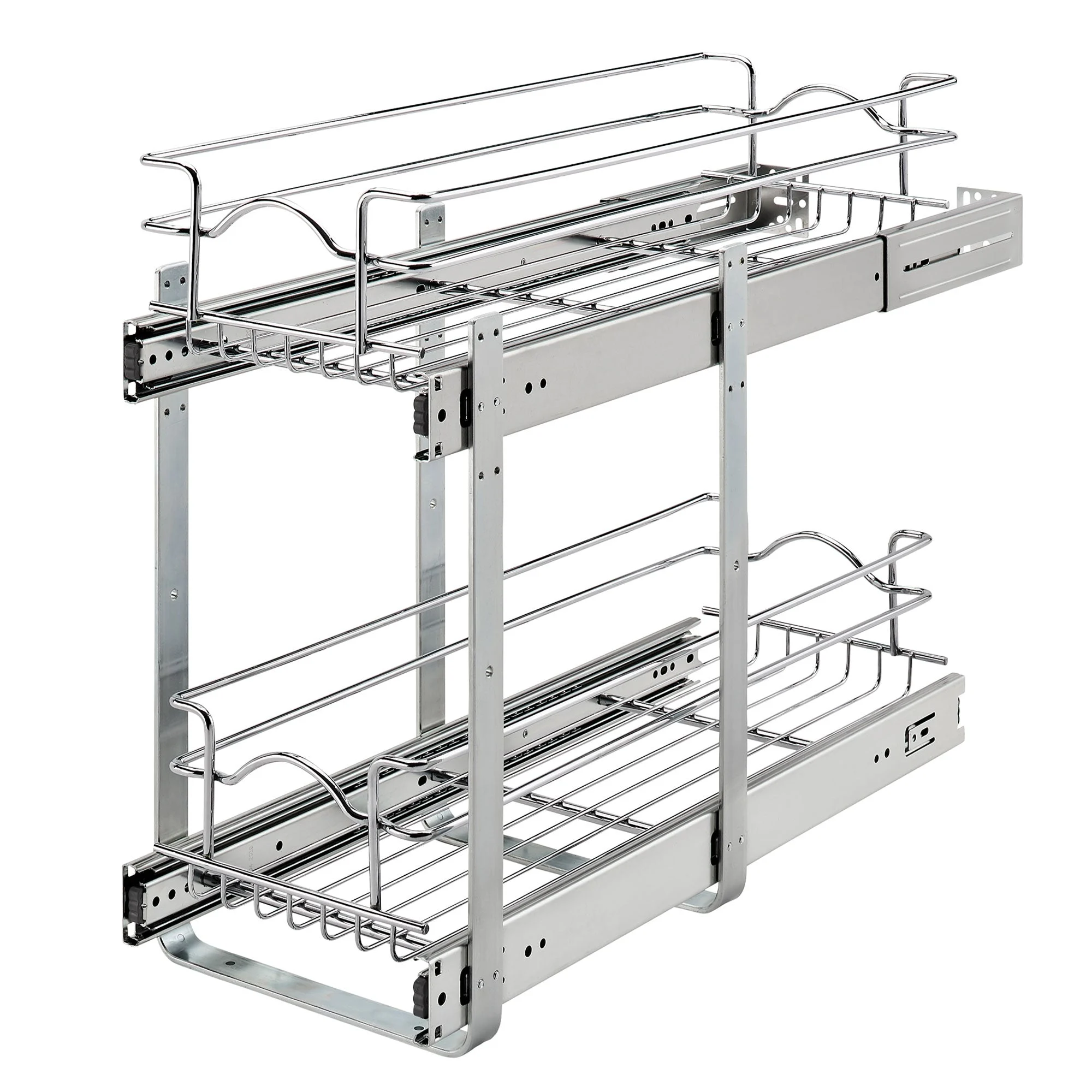 Rev-A-Shelf Pullout 2-Tier Basket Organizer for Kitchen or Vanity Cabinets, 9 x 22 In, 5WB2-0922CR-1