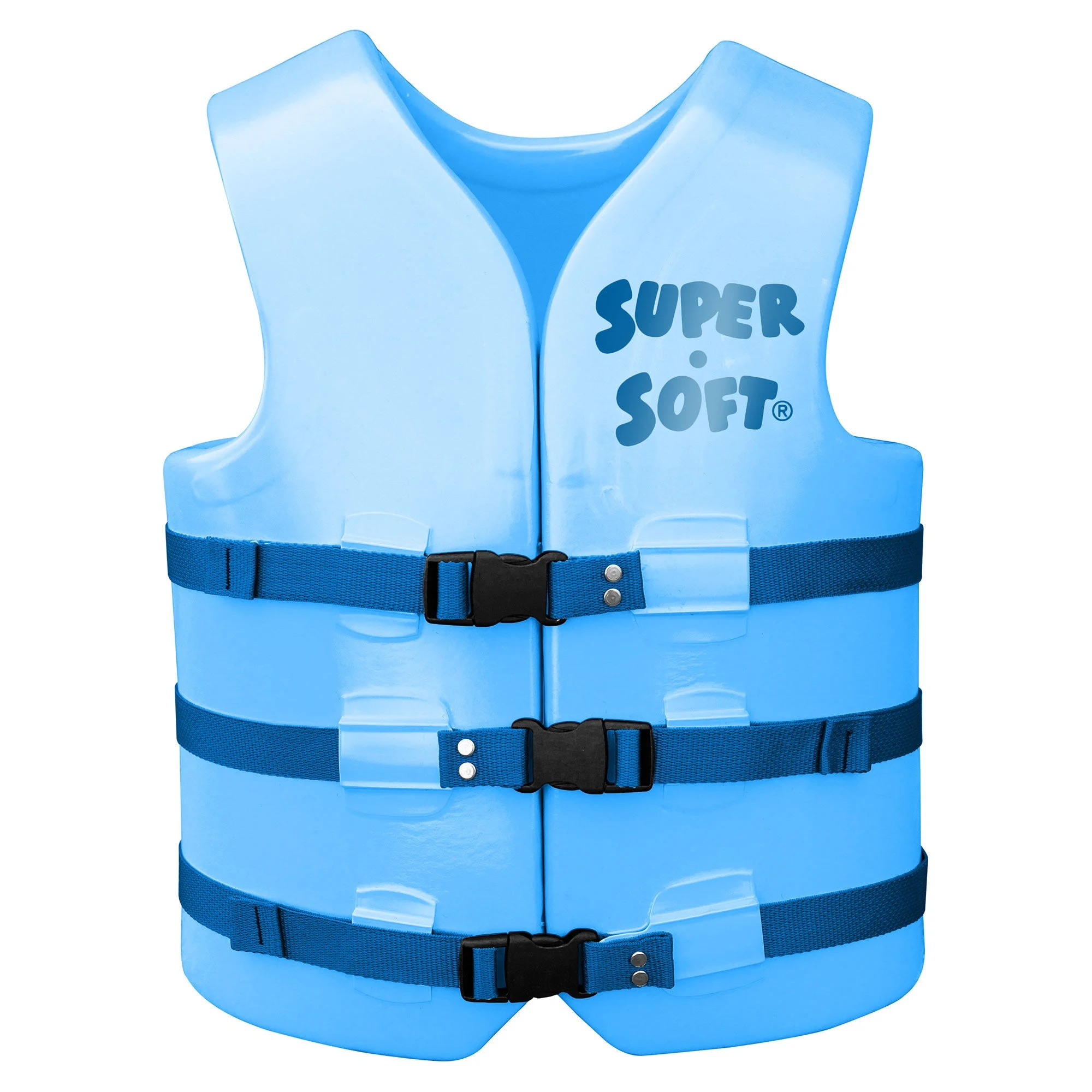 TRC Recreation Super Soft Medium Life Jacket Vinyl Coated Foam Swim Vest, Blue