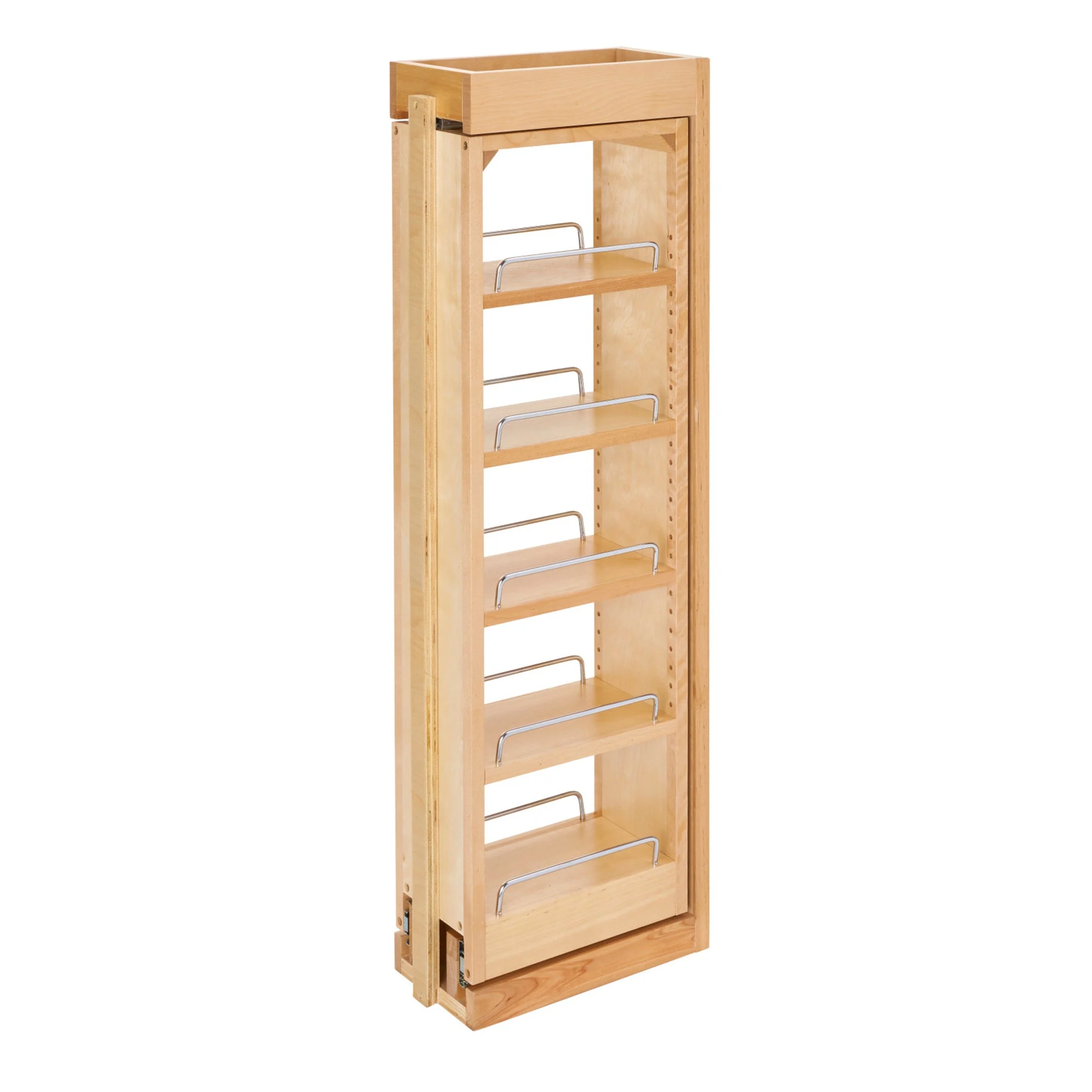 Rev-A-Shelf Pullout Wall Filler Cabinet Wooden Organizer, 36" Hgt, 432-WF36-6C