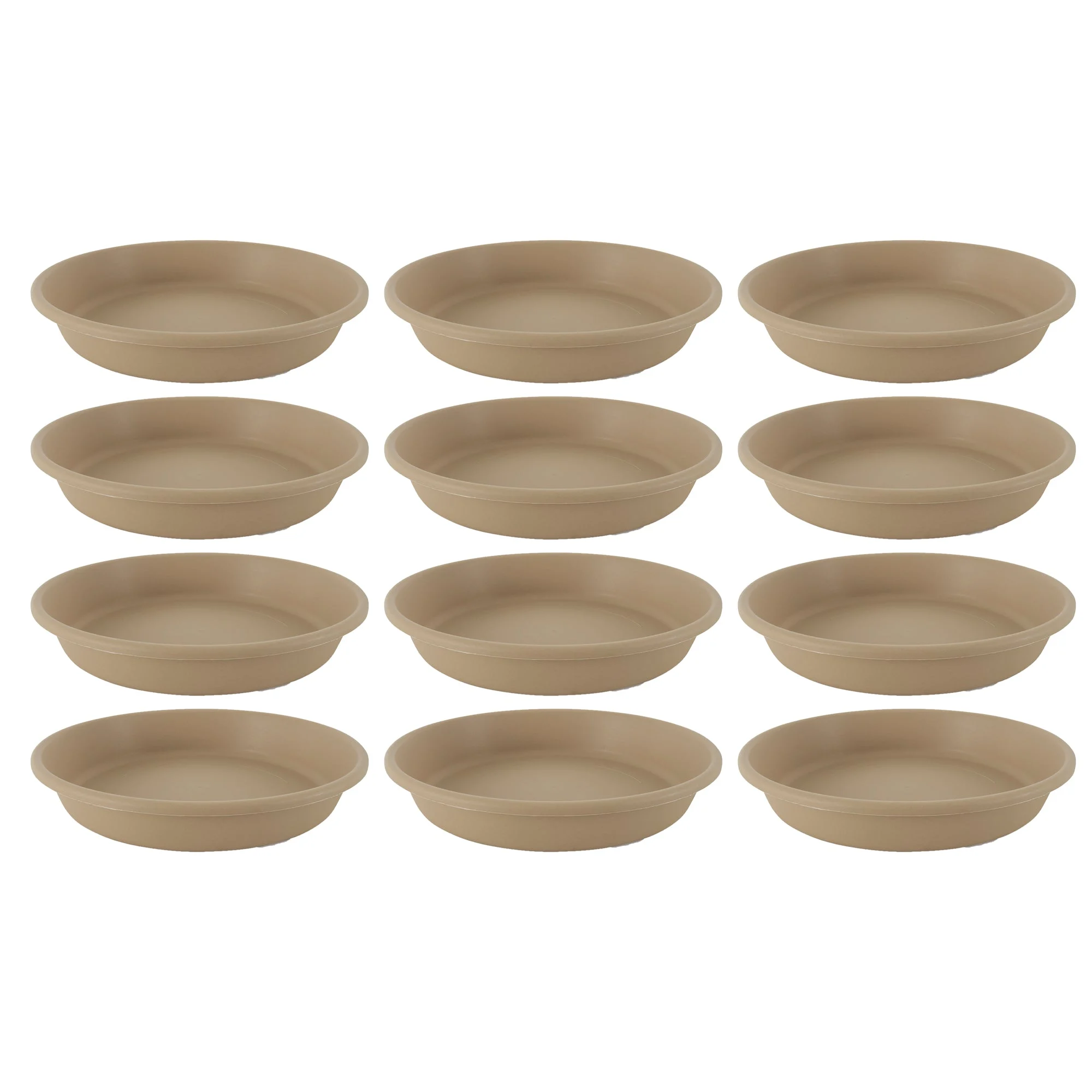 The HC Companies 21 Inch Planter Saucer for Classic Pots, Sandstone, 12 Pack