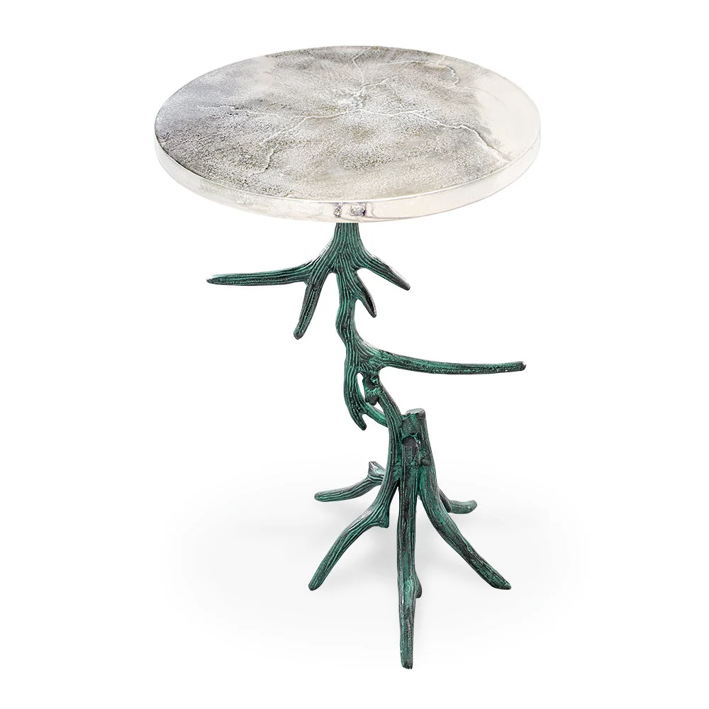 SPI Home 21047 Aluminum Antler Side/End Table