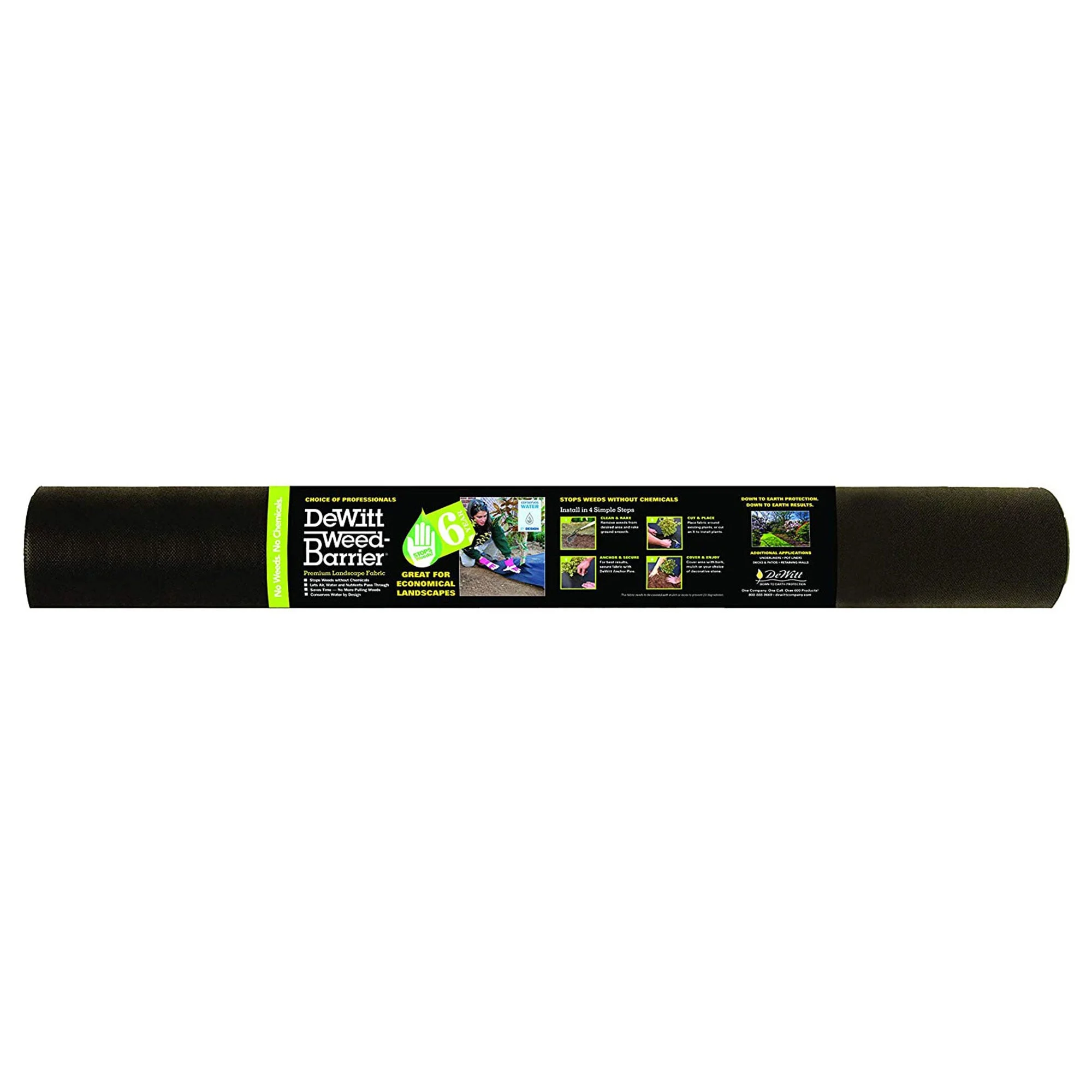 DeWitt 6 Year 4 x 200 Feet 1.5 Ounce Landscape Fabric Home and Pro Weed Barrier