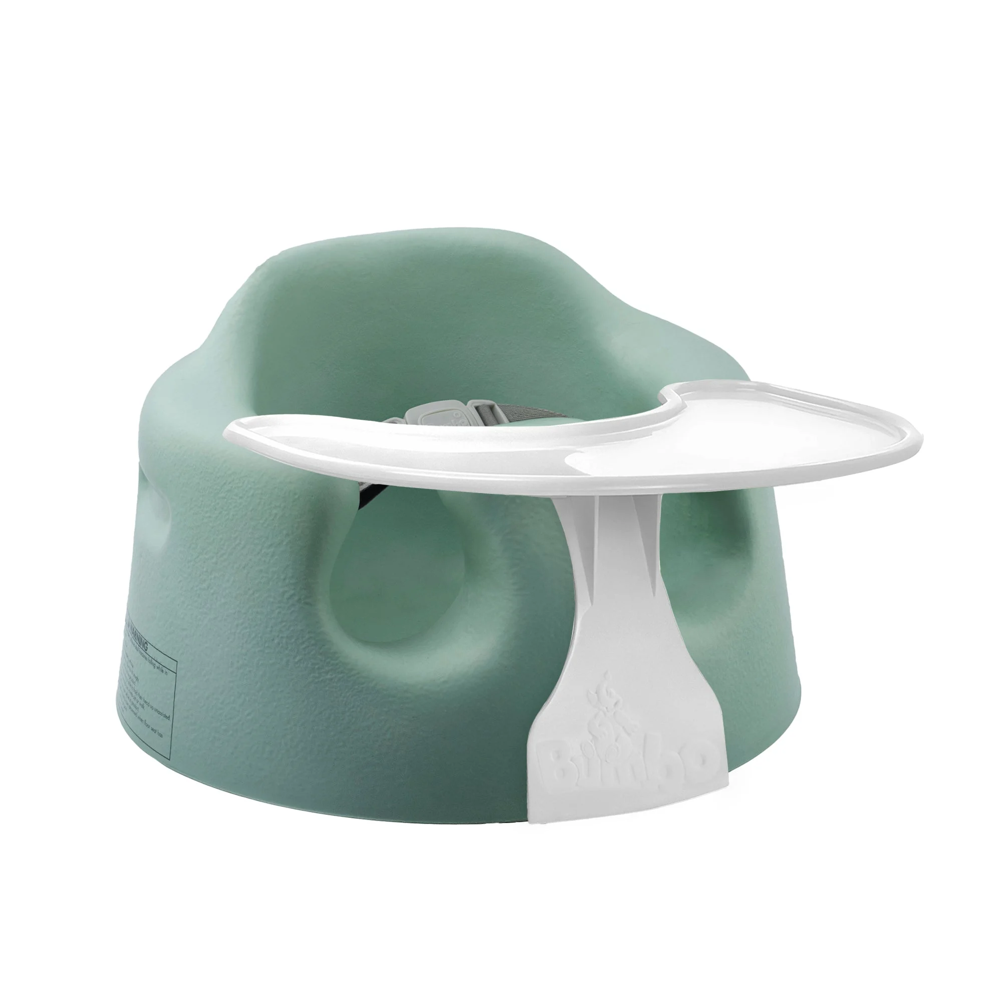 Bumbo Baby Floor Seat, Portable Infant Sit Up Chair w/ Tray Attachment, Hemlock