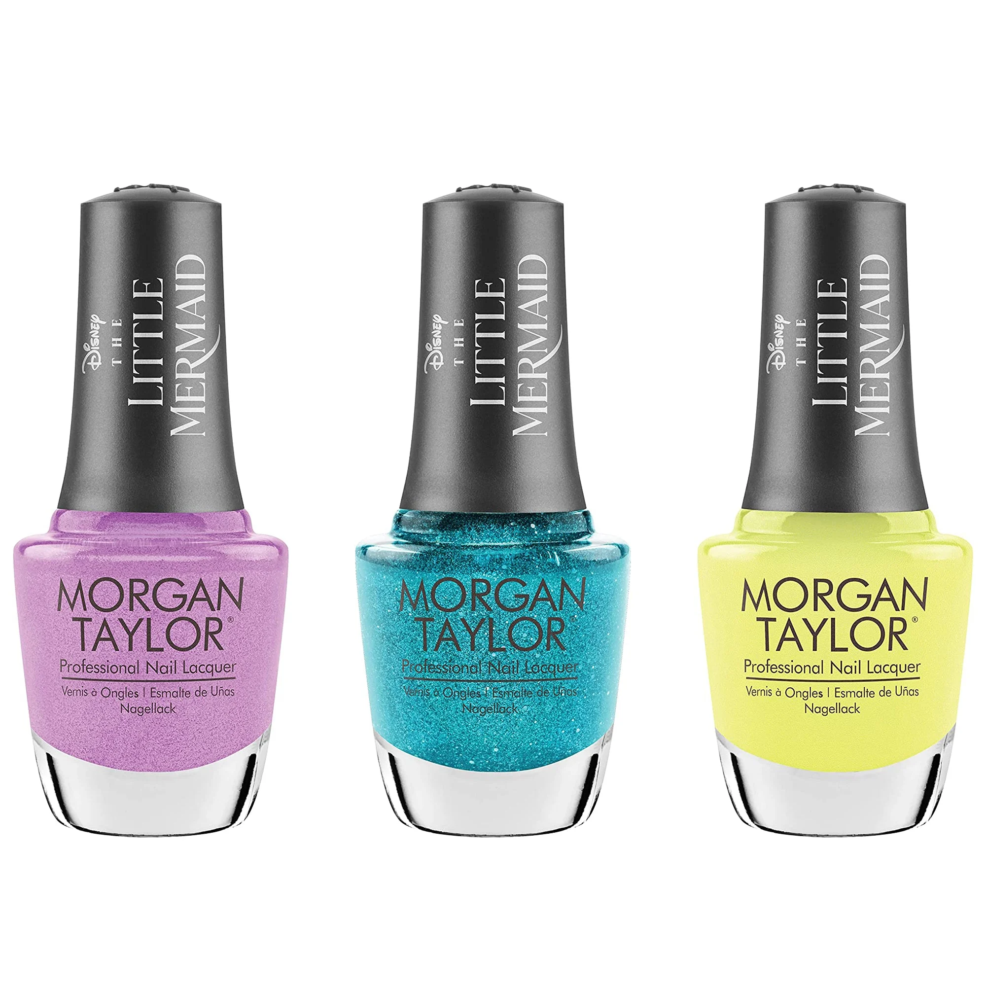 Morgan Taylor Summer 2023 Little Mermaid Splash of Color Nail Polish Set, 3 Pack