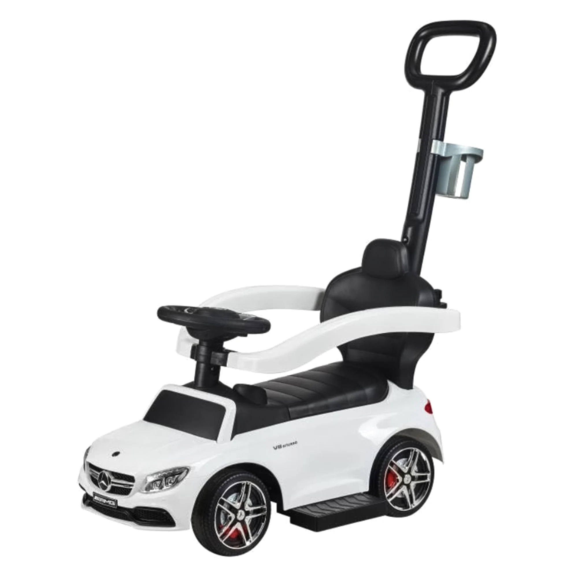 Best Ride on Cars Mercedes C63 3 in 1 Ride On Push Car w/ Removable Stroller Bar