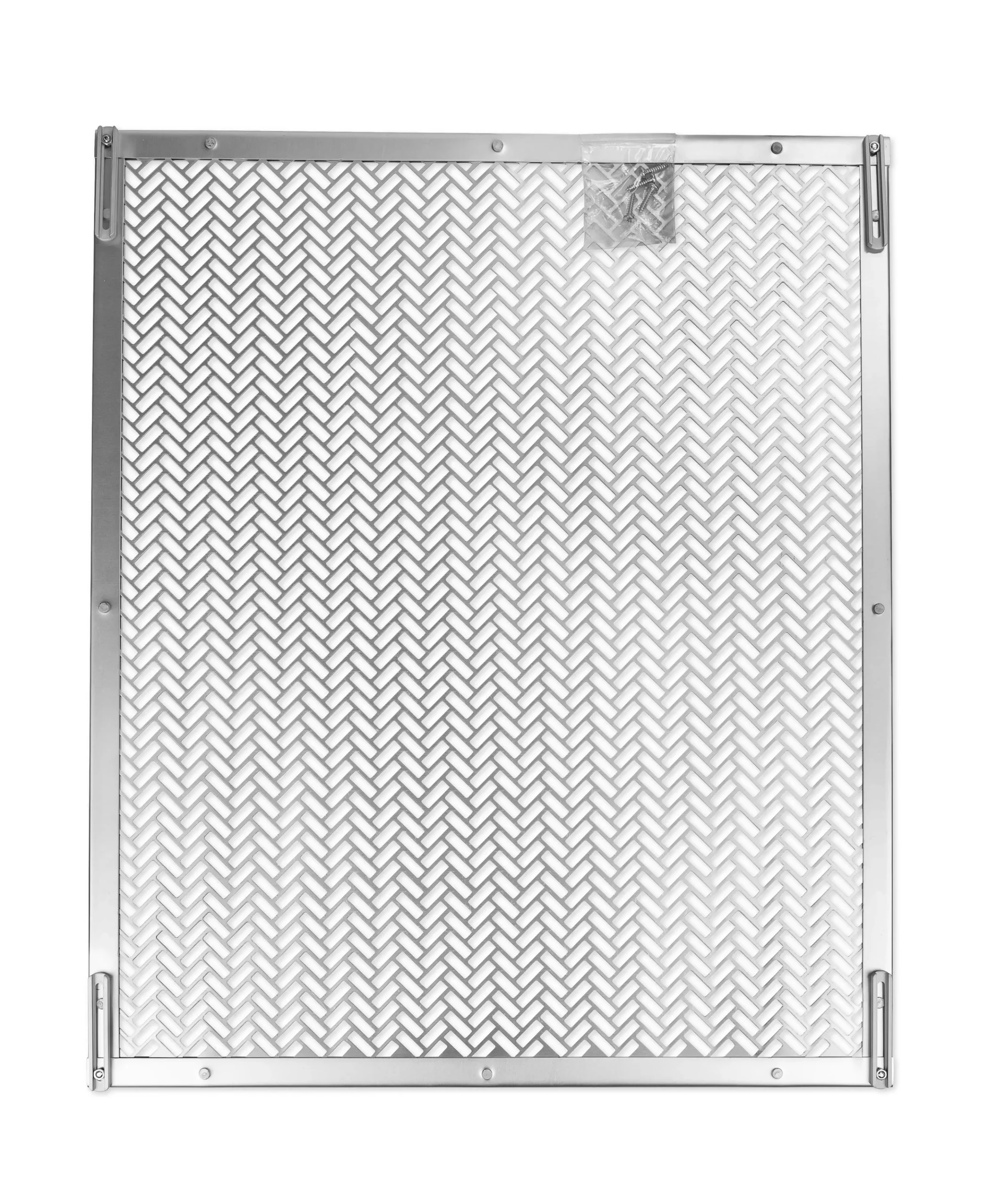 Camco Premium Lower RV Adjustable Protective Metal Screen Door Grille, Silver