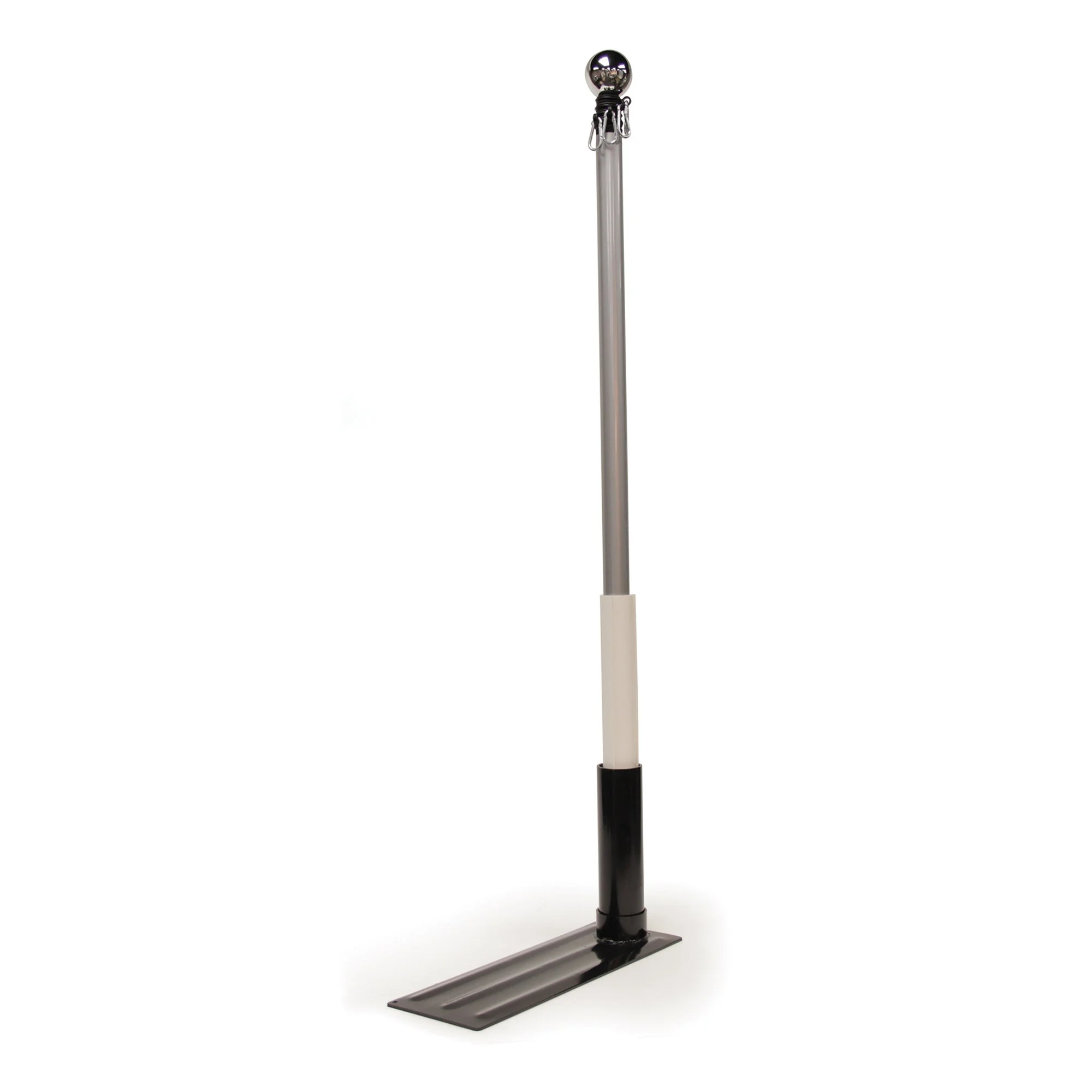 Camco 16ft Portable Telescoping Fiberglass Flagpole w/Tire Anchored Flag Holder