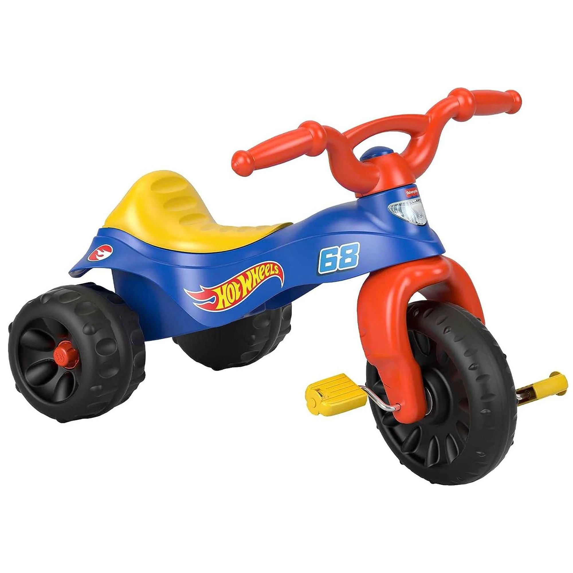 Fisher-Price Hot Wheels Tough Trike Toddler Bike with Handlebars and Storage