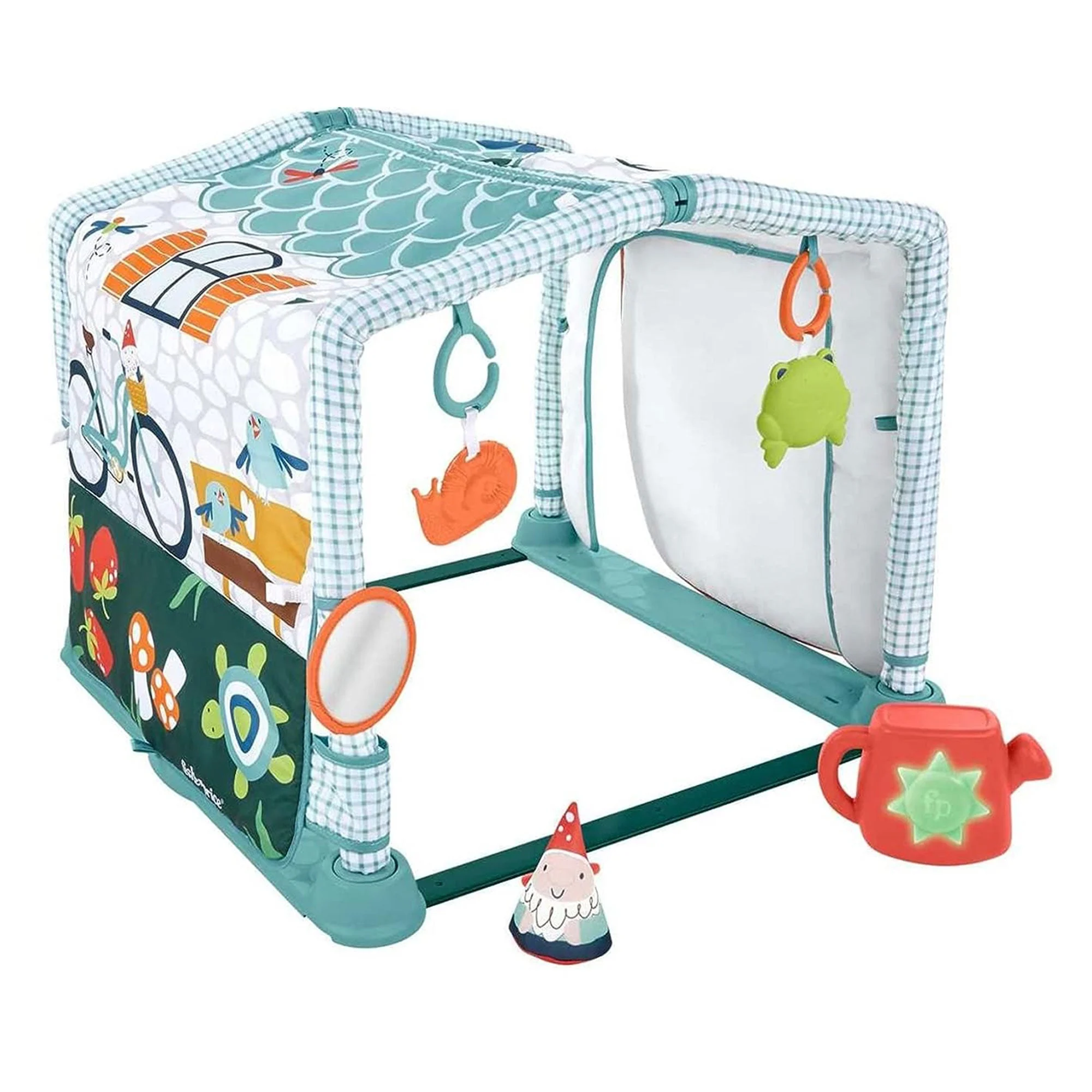 Fisher-Price 3 in 1 Crawl & Play Activity Gym with 5 Toys for Newborn to Toddler