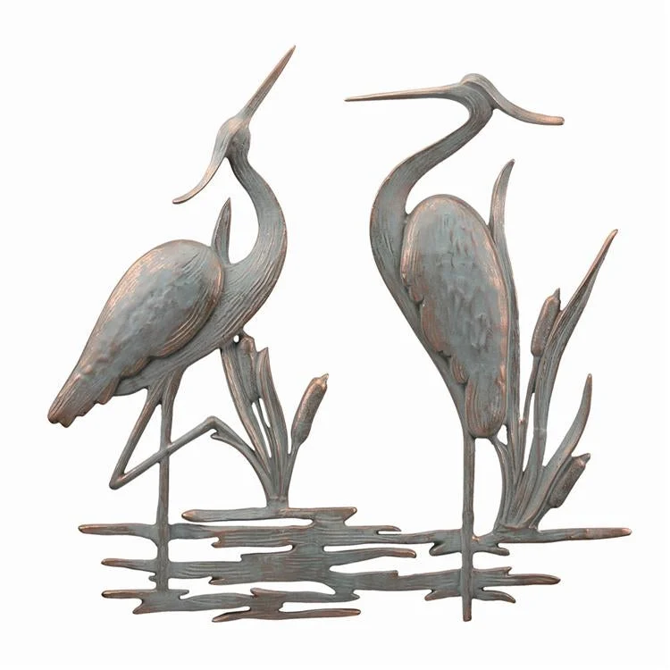 SPI Home Double Garden Heron Wall Plaque